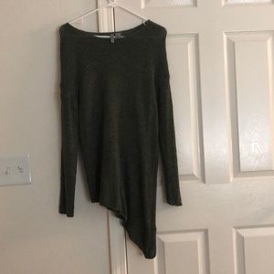 H&M asymmetrical olive green sweater
